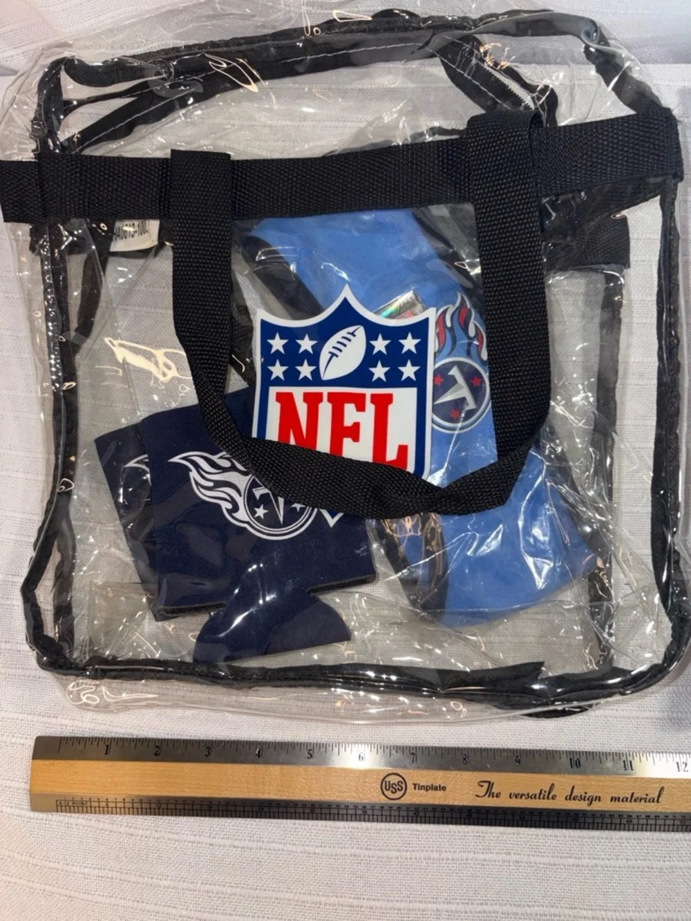 NWOT 2 Vintage NFL Bags Tennessee Titans Drawstring bag and a NFL Tote & Swag